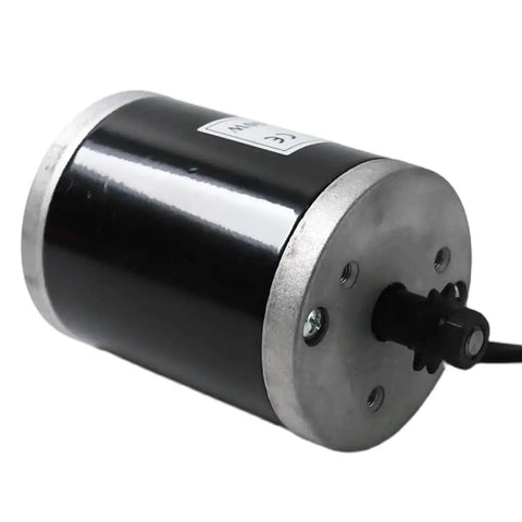 24V 100W Brushed DC Scooter Motor With 9 Tooth Sprocket Kit For Electric Scooters Delivers 2700 RPM And 0.35 Nm Torque Instant Rotation Recovery Snappy Power Smooth Ride Easy Plug And Play Install black metal motor with chain sprocket