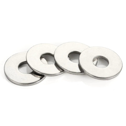 50 Pack 5 Sixteenth Inch Stainless Flat Washers 0.93 Inch Outer Diameter 0.07 Inch Thick 304 Stainless Steel For Screws And Bolts Corrosion Resistant High Tensile Strength, stacked flat washers
