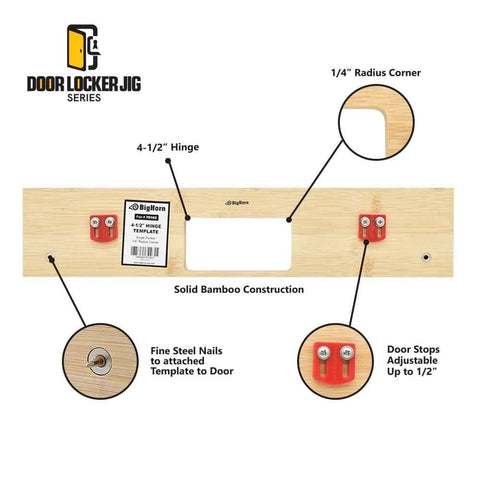 Effortless Hassle Free Four And A Half Inch Pocket Door Hinge Template With One Quarter Radius Corners Precise Router Jig for hinge installation