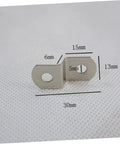 Metal connector with measurements for Picture Frame Hardware Kit With 150 Back Panel Connectors And Hanging Frames Small Melon Slices