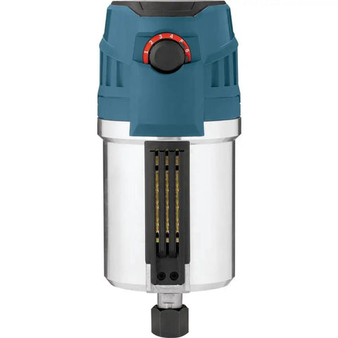 Close-up of 2.3 HP Electronic Modular Router System motor, showing controls and build design.