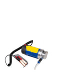 Heavy Duty Portable Oil Transfer Pump 12 Volt Electric Fluid Sucker with clamps and hose for fuel transfer.