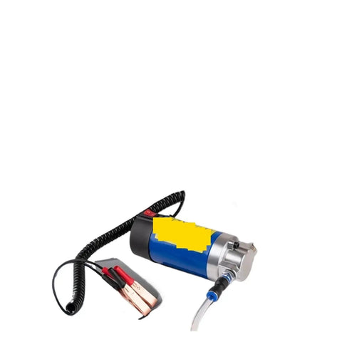 Heavy Duty Portable Oil Transfer Pump 12 Volt Electric Fluid Sucker with clamps and hose for fuel transfer.
