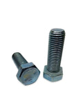 Close-up of M10 Hex Cap Screws 1.50 Thread 20mm Length Hardened Grade 10.9 Zinc Bolts, showing threads and hex head design