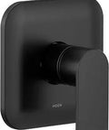 Genta Dope Matte Black LX M-Core 2-Series One-Handle Shower Trim Kit With Pressure Balancing Valve Required U140, square front view