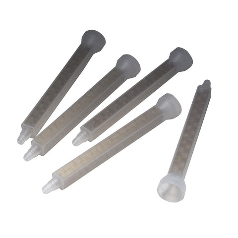 Five Cascade Mix Meter Nozzle For Manual And Pneumatic Applicators, Static Two Component Adhesive And Sealant Mixer in a row