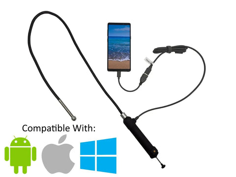 Grabber Borescope Retrieval Tool With USB HD Camera And LED Lights 4 Claw Pickup Detachable Magnet 8mm Probe Perfect For Tight Spots On iOS And Android