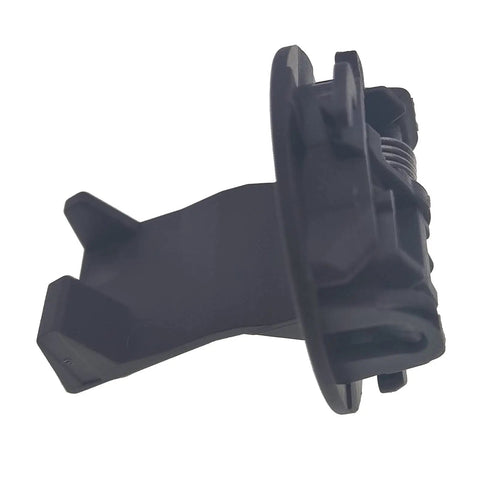 Washer Lid Strike Replacement W11457841 in dark gray, heavy duty door strike lock for top load washers, side angle view