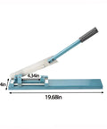Side view of Manual Din Rail Cutter Portable Cutting Machine for PVC trunking and plastic wiring ducts showing dimensions.