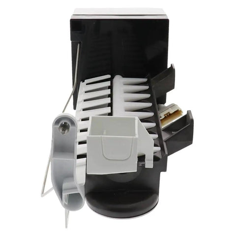 Ice Maker Replacement For Whirlpool, Kenmore, KitchenAid, Maytag, Amana, And Roper Refrigerators With 8 Cube Crescent Ice, Replaces 4317943 And 61005508A, Model 36538 showing ice tray and mechanism