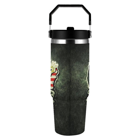 Cool Dope Welder Gift For Him 30oz Insulated Travel Mug with graphic design, stainless steel and leakproof lid.
