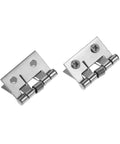 Spring Hinge Set 10 Pcs Stainless Steel Butt Hinges With Screws 4-Hole Design Silver 26x31mm for cabinets, showing two hinges.