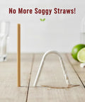 Compostable Agave Fiber Straws, Individually Wrapped, 20,000 Count, Rigid For Hours In Hot Coffee Up To 106 Fahrenheit, Frozen Margaritas And Smoothies Safe, Zero Plastic, No Taste, Eco Friendly Bar And Cafe Must Have. Brown straw beside soggy white straw