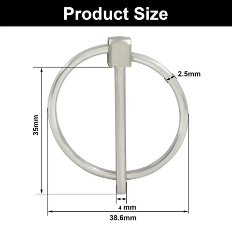 Four Pack 304 Stainless Steel Linch Pins With Ring One Eighth Inch By One And Three Eighths Inch Tough As Nails Heavy Duty Trailer Hitch Pins For Cars Trucks Trailers Boats Farm Equipment Corrosion Resistant Durable, 35mm ring size