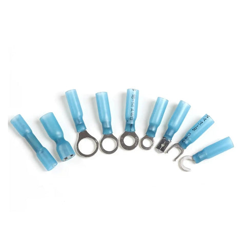 Ultimate 270 Piece Shrink Wire Connector Kit Featuring Insulated Spade Ring Fork Butt Terminals For Easy Electrical Repairs And Diy Wiring Jobs With Versatile 0 4mm To 6mm Size Range For Any Job blue insulated ring and spade terminals 0.4-6mm2