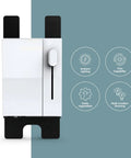 Smooth Slide Dimmer Switch With Rocker On Off, 3 Way 4 Way And Single Pole Compatible, Neutral Wire Required, White Finish, No Fuss Mood Lighting Control For Home Or Office, front view