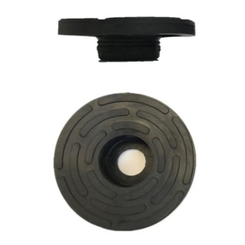Heavy Duty Adjustable Leveling Feet With Rubber Bottom For Furniture Desks And Cabinets M10X50MM Thread Non Slip Support Bumpers top view of rubber pad and threaded stem.