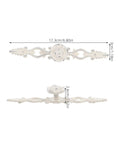 Vintage European Zinc Alloy Cabinet Handle With Floral Decorative Door Pulls For Dresser And Drawer, Chrome Ivory Finish