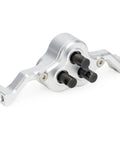 Underdrive 30 Percent Aluminum Transfer Case Gearbox For One Tenth RC Crawler Cheater Rigs With 70mm Width And Three Shaft Options Normal Reverse Underdrive 30 Percent For LCG Chassis DIY Upgrade Parts Silver