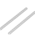 Stainless Steel Straight Brace And Mending Plate Connector For Flat Beams 88 To 280mm With Countersunk Holes And Round Ends For Furniture DIY Projects Beefy Frame Repairs, two silver bars