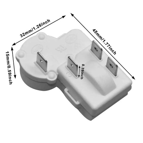 4Pin Refrigerator Overload Protector Relay For Compressor PTC Starter Replacement, Durable And Easy Install, Plug And Play Design, Fits A Wide Range Of Refrigerators And Freezers, ZHB Series Compatible