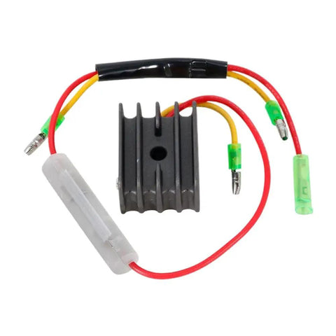 12V Voltage Regulator Rectifier For 4HP 5HP 6HP Small Engine Models M4C MFS4A2 MFS4B M5B M5BS MFS5A2 MFS6 MFS5 Replaces 369760601 369-76060-1 compact black finned unit with wiring leads and connectors