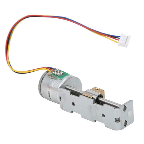 Compact Linear Stage Actuator With Slide Rail And Lead Screw For Precision Measuring Devices, Stepper Motor Attached.