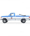 Ford F-250 XL 1991 Diecast Truck One Sixty Fourth Scale Chevron Emblems Blue Collar Series 14 Replica With Rubber Wheels Collectible