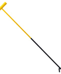 Fifth Wheel Pin Puller 32 Inch Heavy Duty Solid Steel Chrome Plated With Hook For Easy Fifth Wheel Lock Release And Pin Extraction On Trailers Built Rugged For Quick One Person Operation No Crawling Under The Trailer, yellow handle