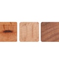 Close-up of solid beech wood samples showcasing grains, for Daily Driver 58Mm Wood Tamping Station And Slick Barista Organizer.