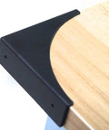 Heavy Hitter Brass Corner Guards Four Pack Heavy Duty Premium Quality Edge Protectors For Desks Cabinets And Jewelry Boxes Thick Black Furniture Bumpers on desk corner.
