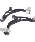 2 Piece Front Left And Right Lower Control Arm And Ball Joint Assembly Kit For Ford Explorer 2011 To 2019 And Police Interceptor Utility 2013 To 2019 OE Spec Corrosion Resistant Coated Ball Joints With Greased Joints For Easy Maintenance, front view
