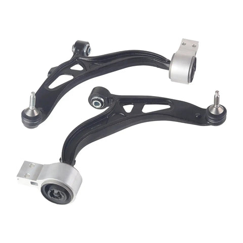 2 Piece Front Left And Right Lower Control Arm And Ball Joint Assembly Kit For Ford Explorer 2011 To 2019 And Police Interceptor Utility 2013 To 2019 OE Spec Corrosion Resistant Coated Ball Joints With Greased Joints For Easy Maintenance, front view