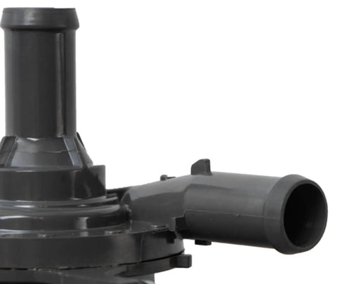 Quality Built Tough Drive Motor Inverter Cooler Water Pump For Toyota Camry 2018 To 2024 showing an angled view of the durable plastic housing.