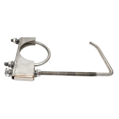 Beefy Heavy Duty 4 Inch Exhaust Clamp With Hanger Kit For Cars And Trucks Universal Muffler Mounts Stainless Steel Zinc Plated