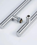 18 Inch Stainless Steel Push Pull Barn Door Handle For Glass Doors 1.2mm Thick Commercial Grade 304 Stainless Pro Grade Heavy Duty Hardware