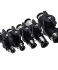 Set of Three Eighths Inch OD Pneumatic Ball Valve Push To Connect Air Flow Control Valve With Quick Lock No Tools Needed