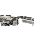 Side view of Soft Close Compact BLUMOTION 38N Hinge For Face-Frame Cabinets, 105 Degree Opening, 1/2 Overlay, screw-on mount