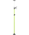 Espidoo adjustable steel support pole, neon green with clamp, for DIY cabinets, drywall, and molding.