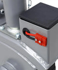 Close-up of CwKiss Electric Trailer Dolly 5000 Lb Capacity With Automatic Brake And Reinforced Steel connectors and wiring.