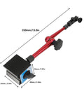 Dial Indicator Magnetic Holder And Bore Gauge Stand Base For Pro Grade Precision Measurements In Machining And Automotive Work Includes Micrometer Scale Hour Type Indicator And Comparator Watch For Reliable Readouts, 350mm arm