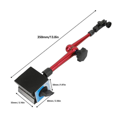 Dial Indicator Magnetic Holder And Bore Gauge Stand Base For Pro Grade Precision Measurements In Machining And Automotive Work Includes Micrometer Scale Hour Type Indicator And Comparator Watch For Reliable Readouts, 350mm arm