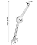 Set Of 4 No Slam Soft Close Lid Stay Hinges With Folding Lid Support, silver zinc alloy hinge with measurement