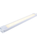Premium Linkable Under Cabinet Light 18 Inch LED With 628 Lumens 3000K Warm White viewed at angle showing toggle switch
