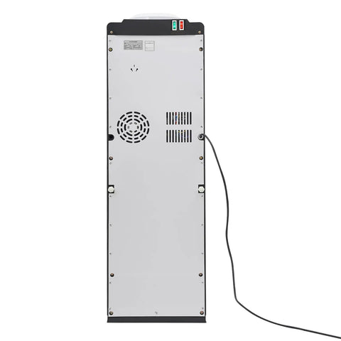 Back view of the Top Loading Water Cooler Dispenser With Hot And Cold Water showing rear panels and power cord