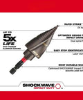 Kickstart Your Drilling Game With This Rad 3-Piece Titanium Step Bit Kit Compatible With Milwaukees And Standard Drivers Featuring Rapid Strike Tips For Fast Starts And Dual Spiral Flutes Perfect For Electrical Wiring And Mild Steel Projects Including. 1/8-1/2 titanium step bit, hex shank, impact driver