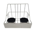 Airpot Beverage Dispenser Stand With Black Drip Trays Pro Grade Durable Coated Metal Rack For Coffee Stations Built To Last Keeps Drinks Handy Mess Free And Looking Sharp In Busy Kitchens, dual tray