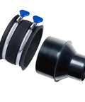 4 Inch To 2-1/2 Inch Dust Collection Reducer With Flexible Cuff And Stainless Steel Key Hose Clamps For Woodworking Hoses And Ports DIY Friendly Fitting