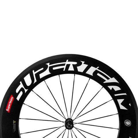 Close-up of a 700C Beefy 88mm Carbon Wheelset with basalt brake surface and Super-Light 291 hub, Shimano compatible.