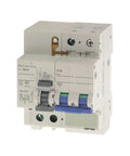 Miniature Leakage Circuit Breaker Swap For Home And Garage Electrical Boxes Overcurrent Trip Protector side view showing compact design and DIN rail mount.